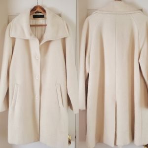 L.L Collezioni Italia Alpaca Wool Blend Coat White Size 8